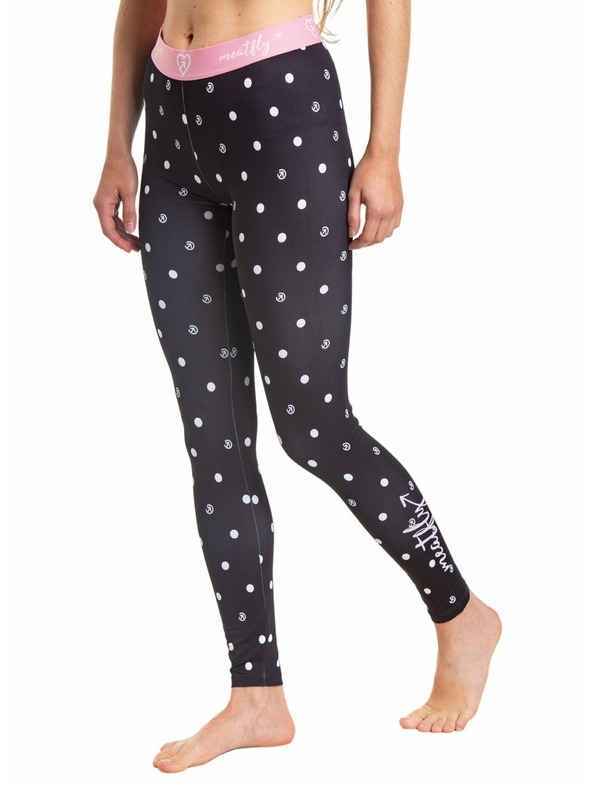 Meatfly Meatfly dámské termo kalhoty Taro Black Dots