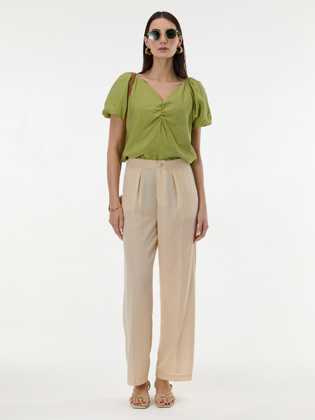 Orsay Béžové dámské široké kalhoty ORSAY