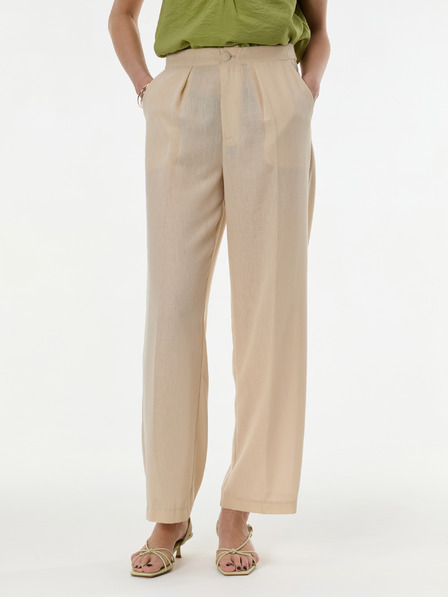 Orsay Béžové dámské široké kalhoty ORSAY