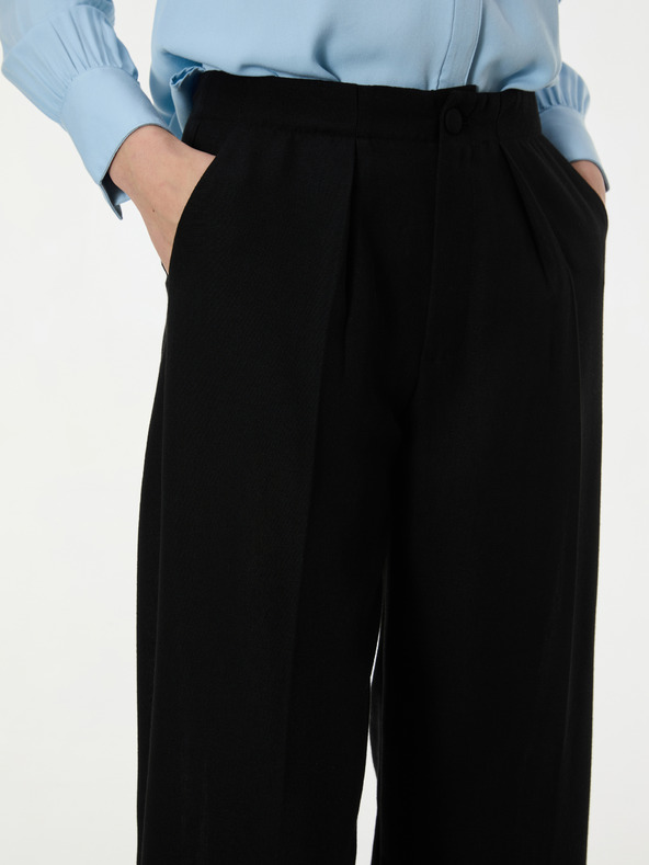 Orsay Černé dámské široké kalhoty ORSAY