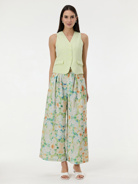 Orsay Světle zelené dámské vzorované kalhoty ORSAY