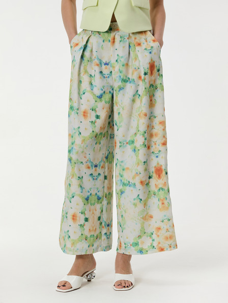 Orsay Světle zelené dámské vzorované kalhoty ORSAY