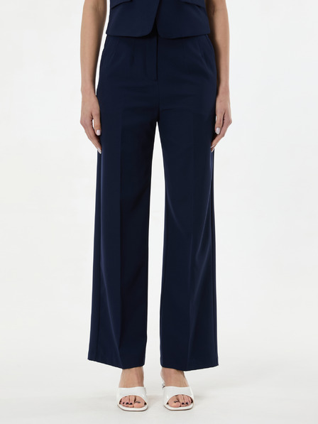 Orsay Tmavě modré dámské široké kalhoty ORSAY