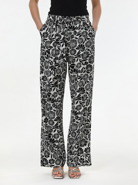 Orsay Černé vzorované dámské kalhoty ORSAY