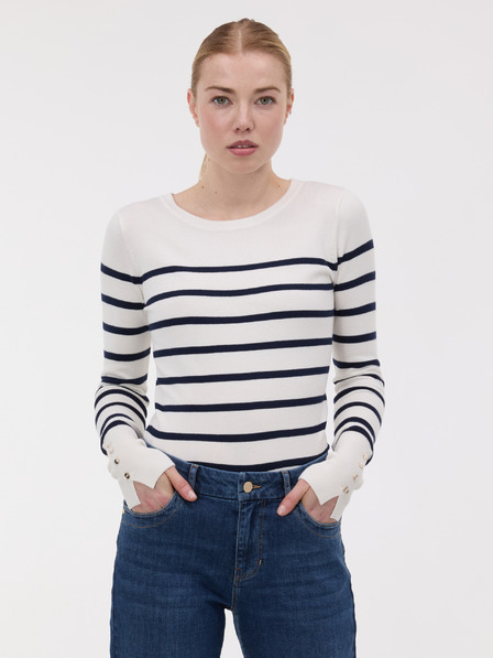 Orsay Tmavě modrý dámský pruhovaný svetr ORSAY