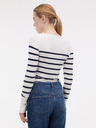 Orsay Tmavě modrý dámský pruhovaný svetr ORSAY