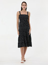 Orsay Černé puntíkované dámské midi šaty ORSAY