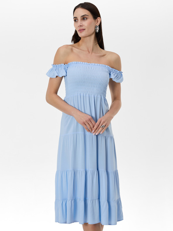 Orsay Světle modré dámské midi šaty ORSAY