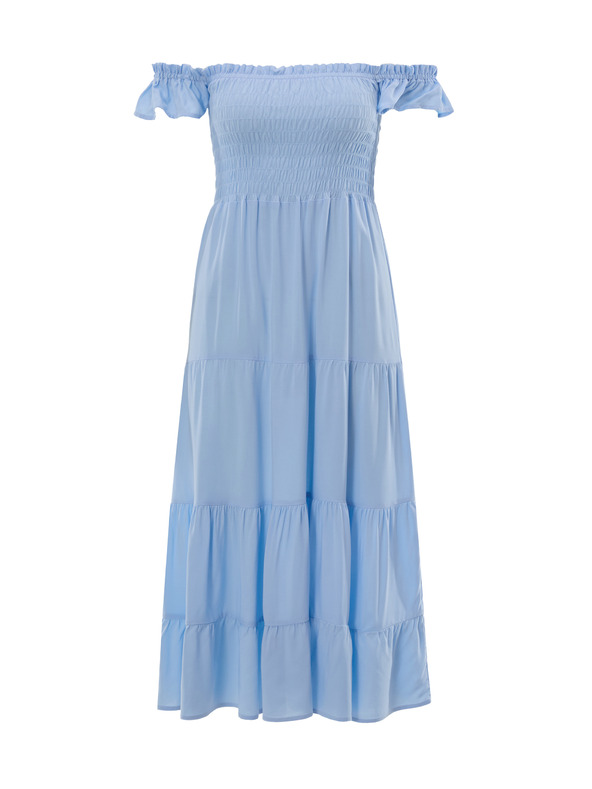 Orsay Světle modré dámské midi šaty ORSAY