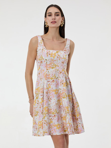 Orsay Světle růžové vzorované dámské šaty ke kolenům ORSAY