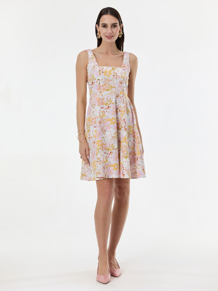 Orsay Světle růžové vzorované dámské šaty ke kolenům ORSAY