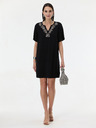 Orsay Černé dámské šaty ke kolenům ORSAY