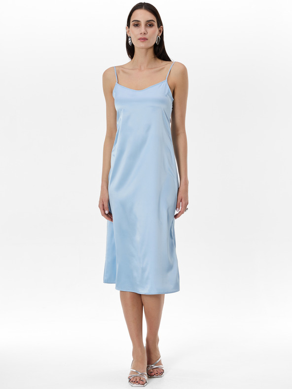 Orsay Světle modré dámské šaty na ramínka ORSAY