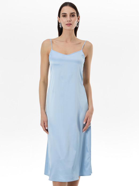 Orsay Světle modré dámské šaty na ramínka ORSAY