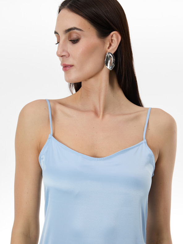 Orsay Světle modré dámské šaty na ramínka ORSAY