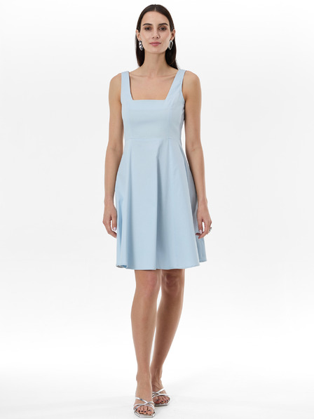 Orsay Světle modré dámské šaty ke kolenům ORSAY