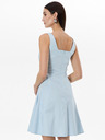Orsay Světle modré dámské šaty ke kolenům ORSAY