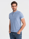 Ombre Clothing Světle modré pánské polo tričko Ombre Clothing