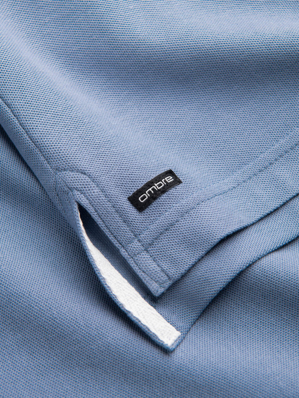 Ombre Clothing Světle modré pánské polo tričko Ombre Clothing