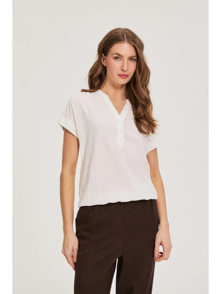 Moodo Bílá viskózová košile Moodo