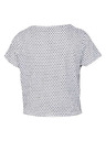 CAMAIEU Bílé vzorované tričko s uzlem
