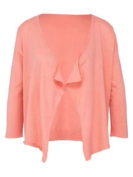 CAMAIEU Růžový krátký kardigan CAMAIEU