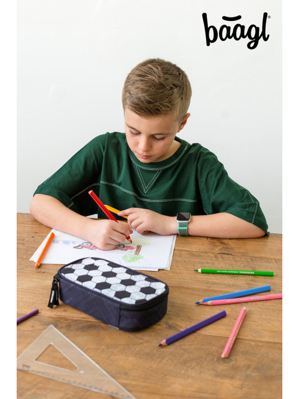 BAAGL  Černý školní penál etue Baagl Goal