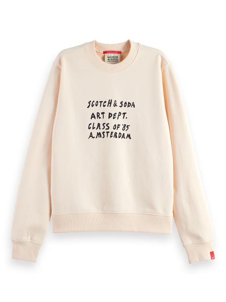 Scotch & Soda Dámská krémová mikina s nápisem