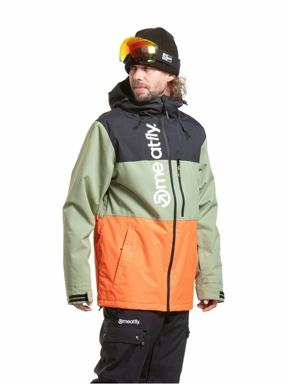 Meatfly Meatfly pánská SNB & SKI bunda Manifold Black / Orange