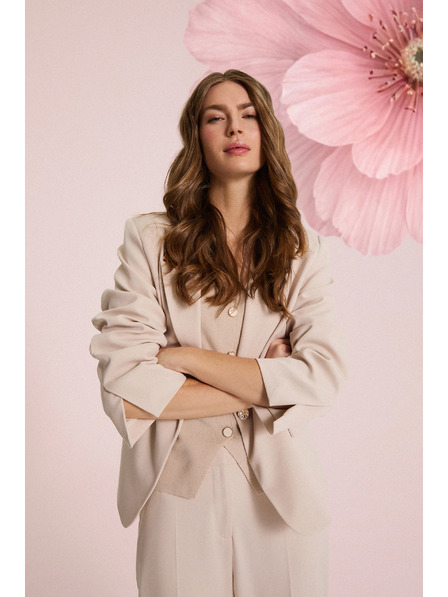 Moodo Sako s 3/4 rukávy béžové Moodo