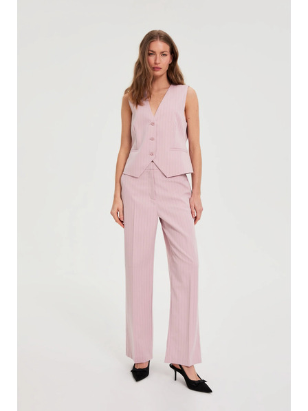 Moodo Kalhoty v jemné pruhy růžové Moodo