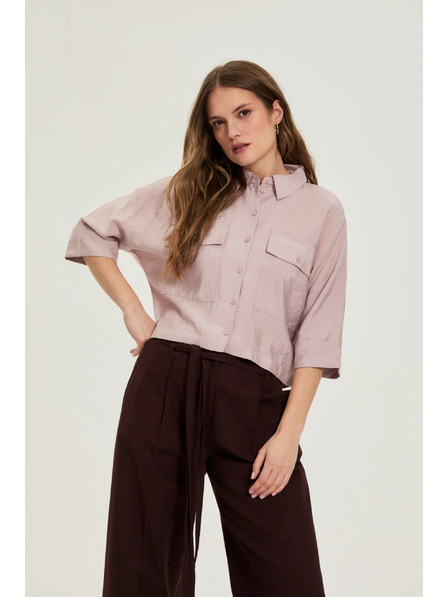 Moodo Viskózová košile růžová Moodo