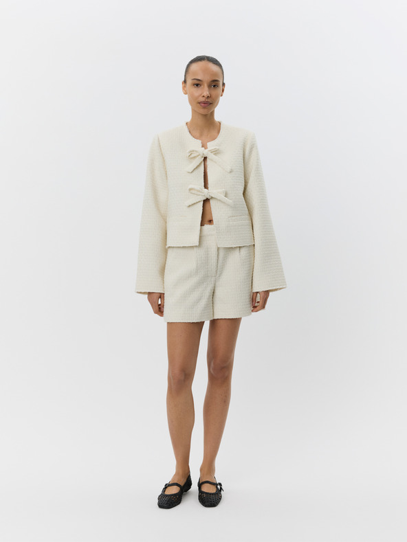 Sofie Schnoor Krémové vlněné dámské kraťasy MIDGESW 