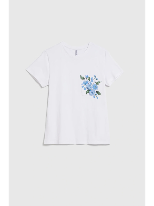 Moodo Halenka s kapsou a potiskem bílá Moodo