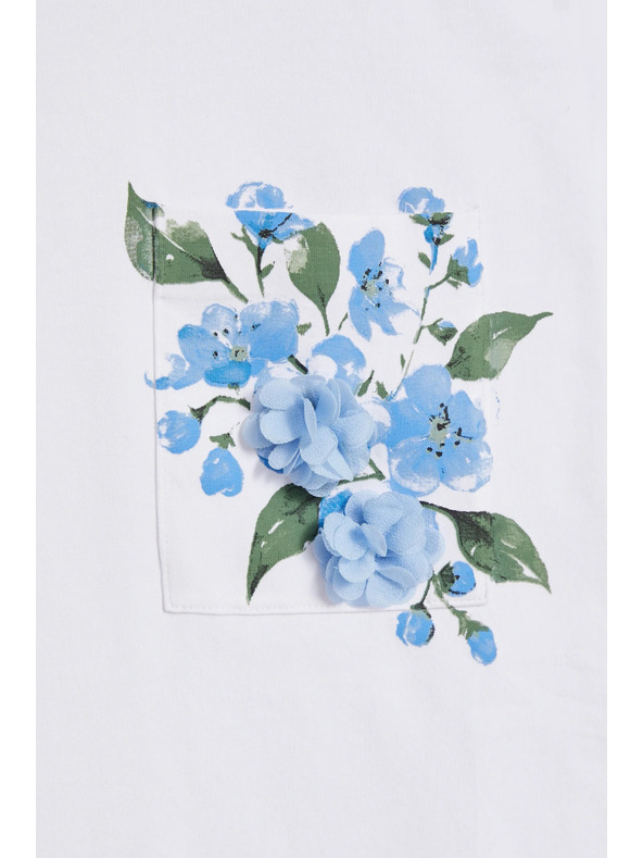 Moodo Halenka s kapsou a potiskem bílá Moodo