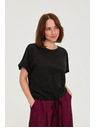 Moodo Tričko s vázáním černé Moodo