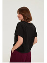 Moodo Tričko s vázáním černé Moodo
