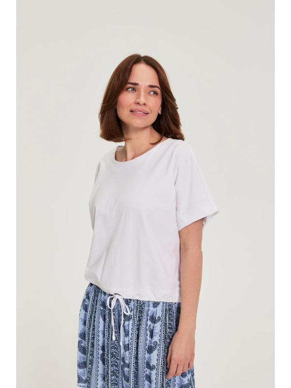 Moodo Tričko s vázáním bílé Moodo