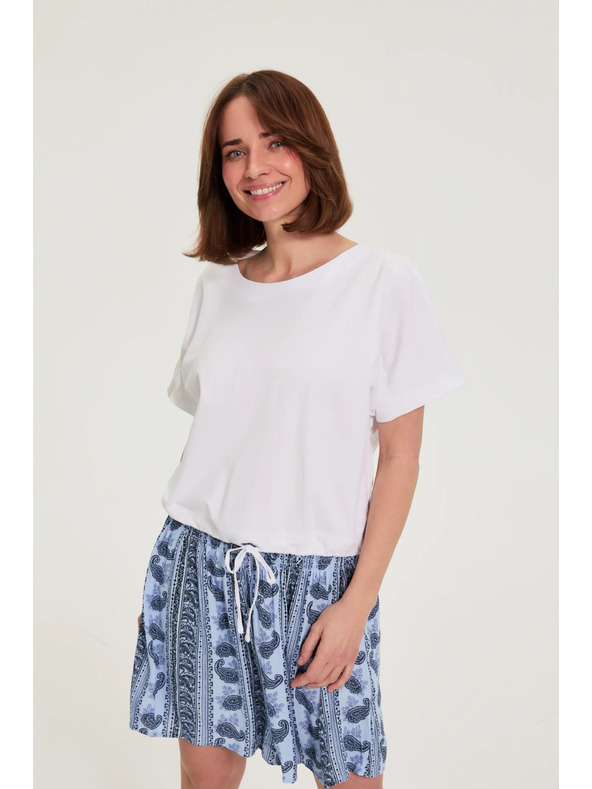 Moodo Tričko s vázáním bílé Moodo