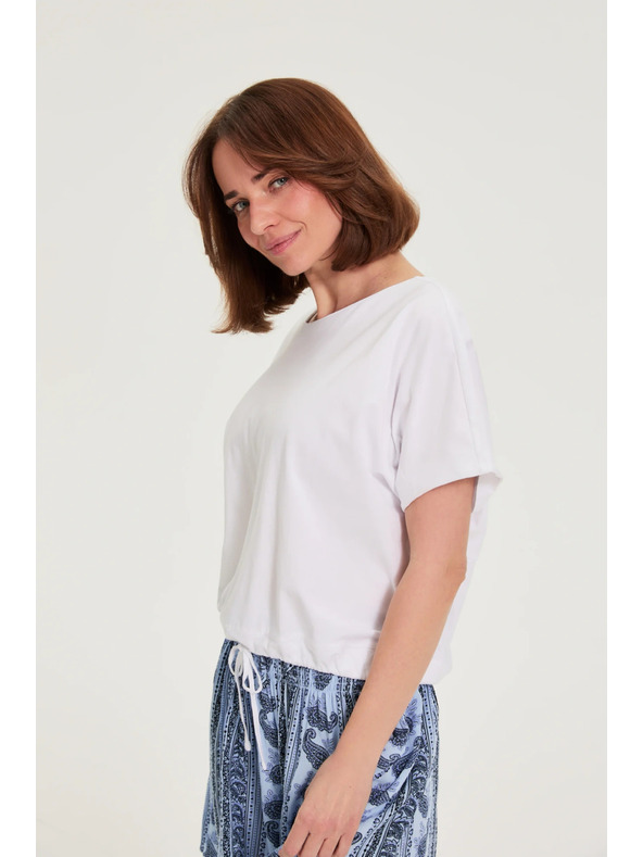 Moodo Tričko s vázáním bílé Moodo