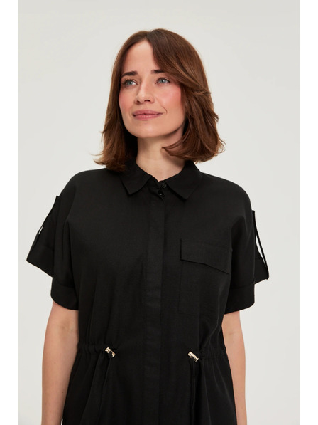 Moodo Černá halenka s vázáním Moodo