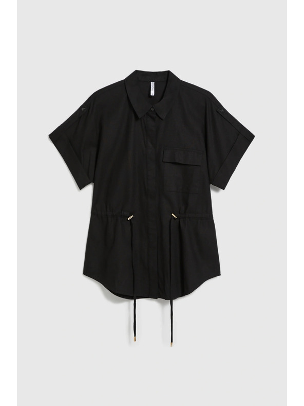 Moodo Černá halenka s vázáním Moodo