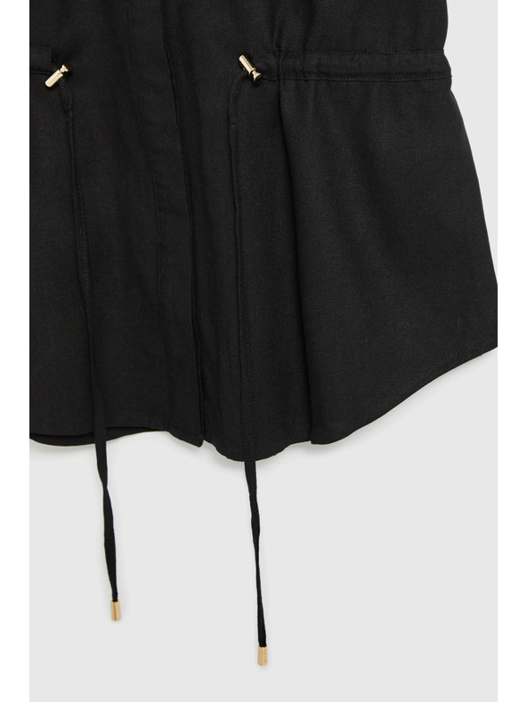 Moodo Černá halenka s vázáním Moodo