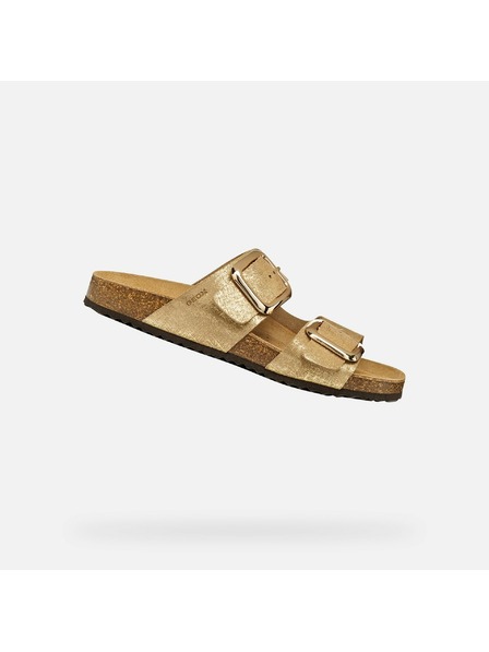 Geox Zlaté dámské pantofle Geox Brionia R