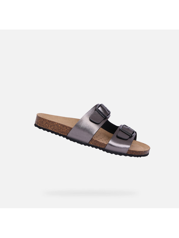 Geox Stříbrné dámské sandály Geox Brionia