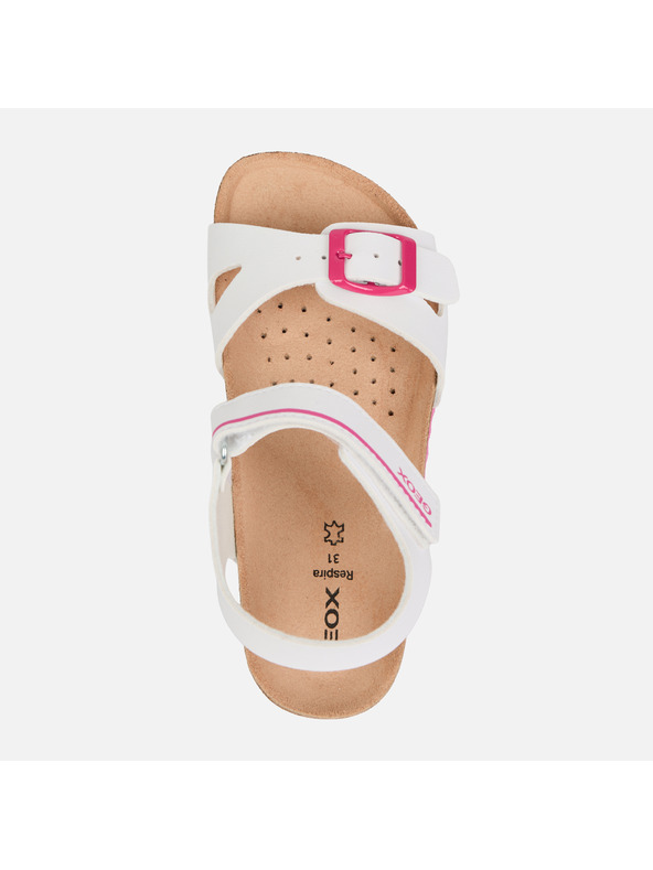 Geox Bílé dívčí sandály Geox Adriel