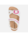 Geox Bílé dívčí sandály Geox Chalki