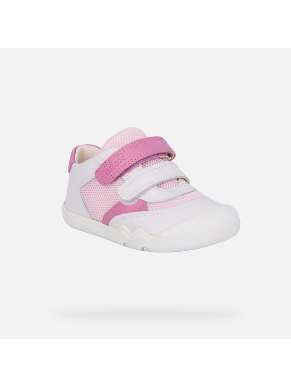 Geox Bílé dívčí barefoot tenisky pro první kroky Geox Steppieup