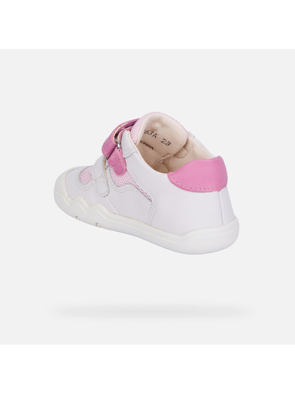 Geox Bílé dívčí barefoot tenisky pro první kroky Geox Steppieup