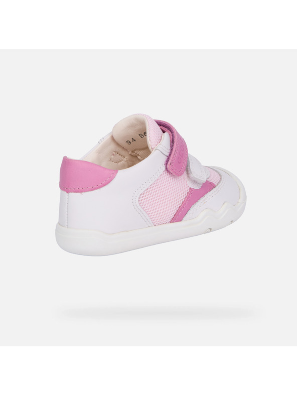 Geox Bílé dívčí barefoot tenisky pro první kroky Geox Steppieup